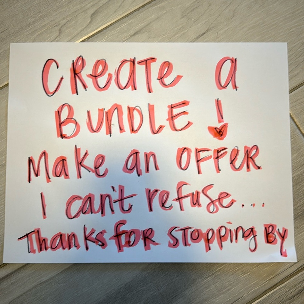 Make any reasonable offer I can’t refuse!!  Try me! Thanks for stopping by!! 🥰